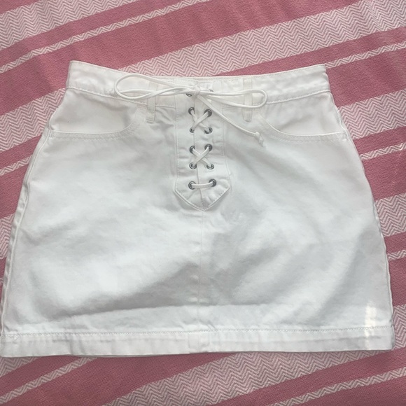 Pacsun white jean skirt - Picture 2 of 4